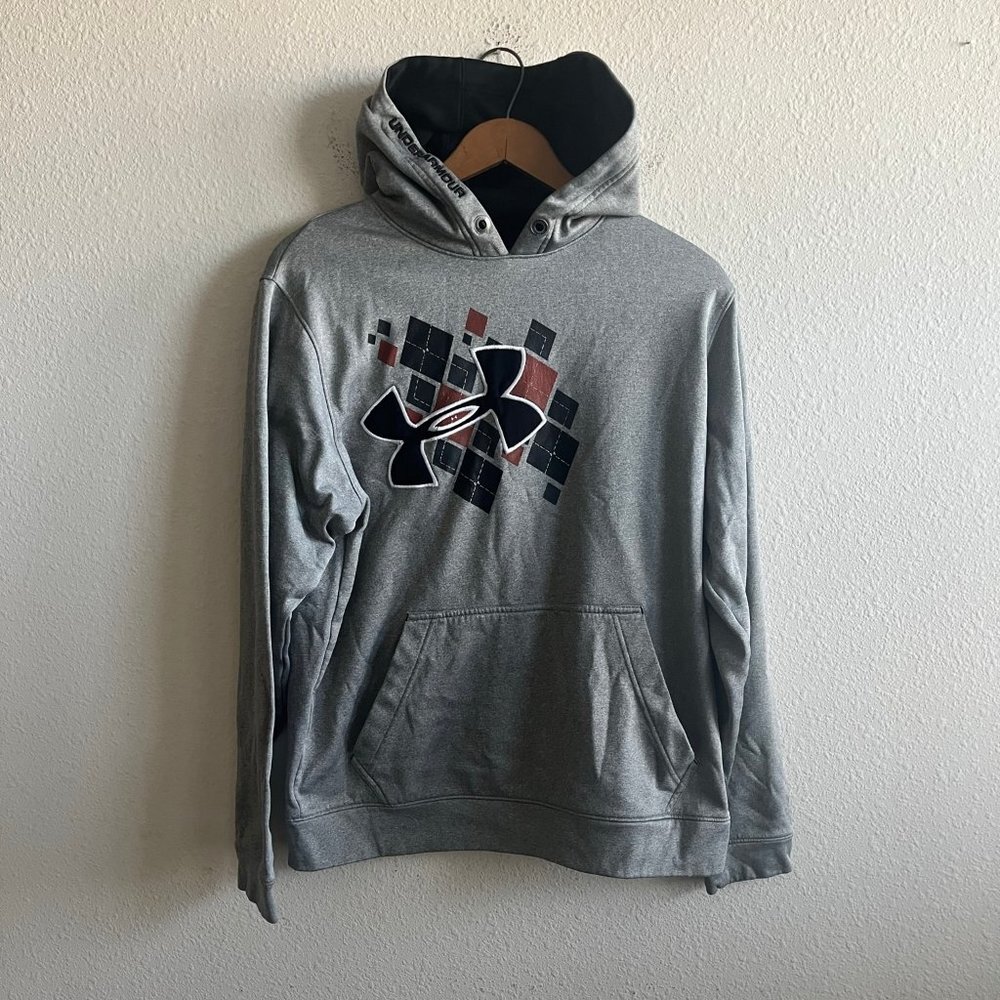 Under Armour Men's Gray Hoodie Sweatshirt Pullover Size S
